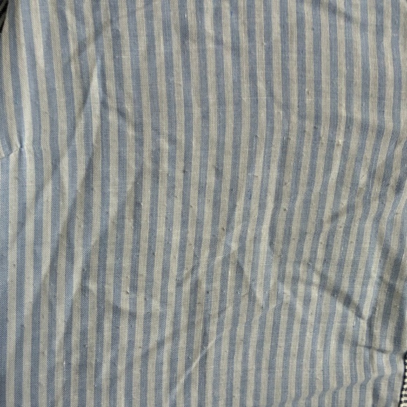 Mystree Blue Striped Floral Embroidered Button Down Shirt M - Picture 11 of 15